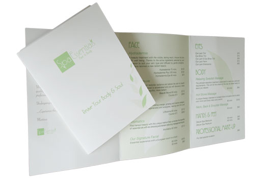 spa essentials pricelist